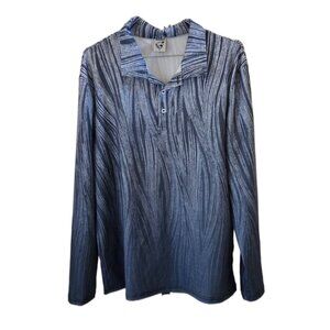 🌸Hardaddy Men's Grays/Blues Long Sleeve Henley